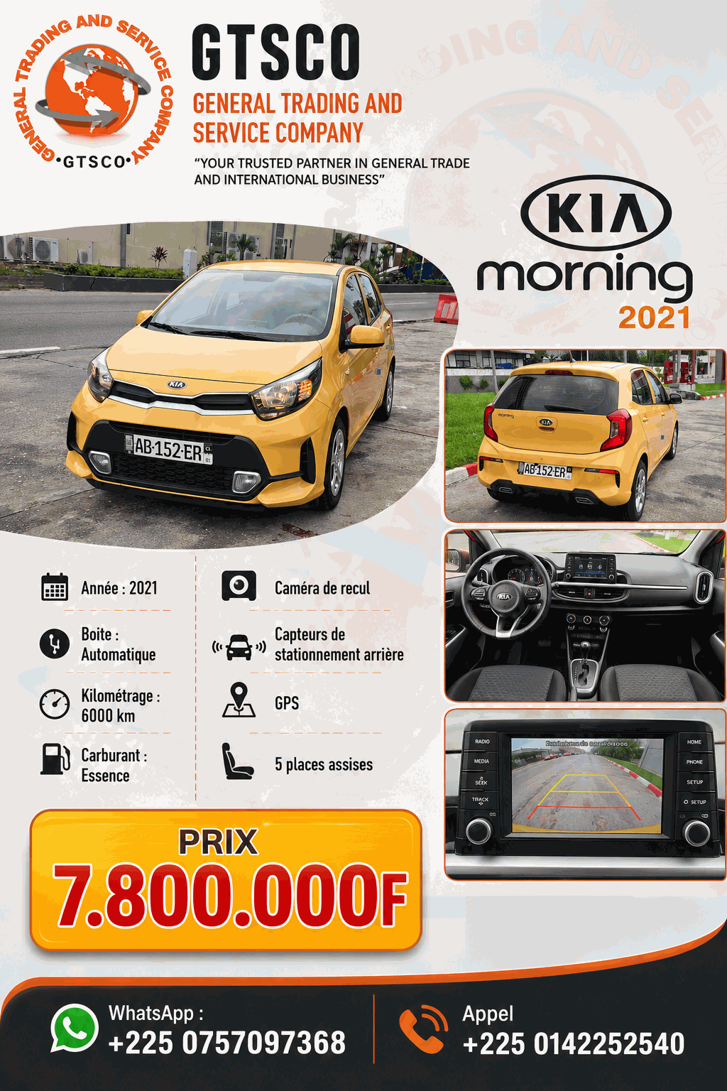 Kia morning année 2021