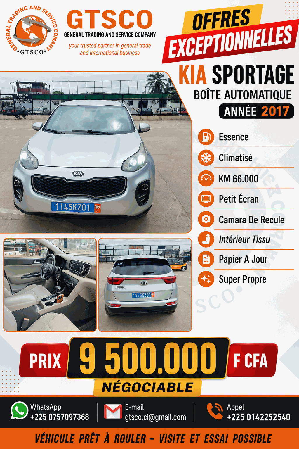 KIA Sportage essence boite automatique de 2017