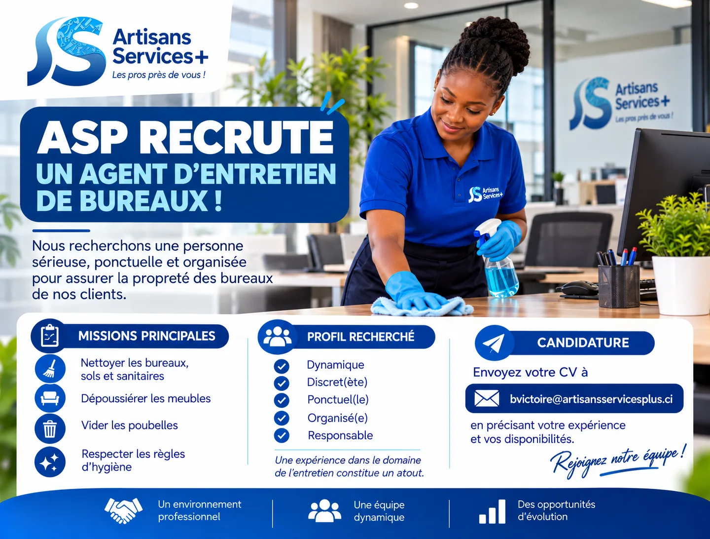 AGENT D’ENTRETIEN DE BUREAUX