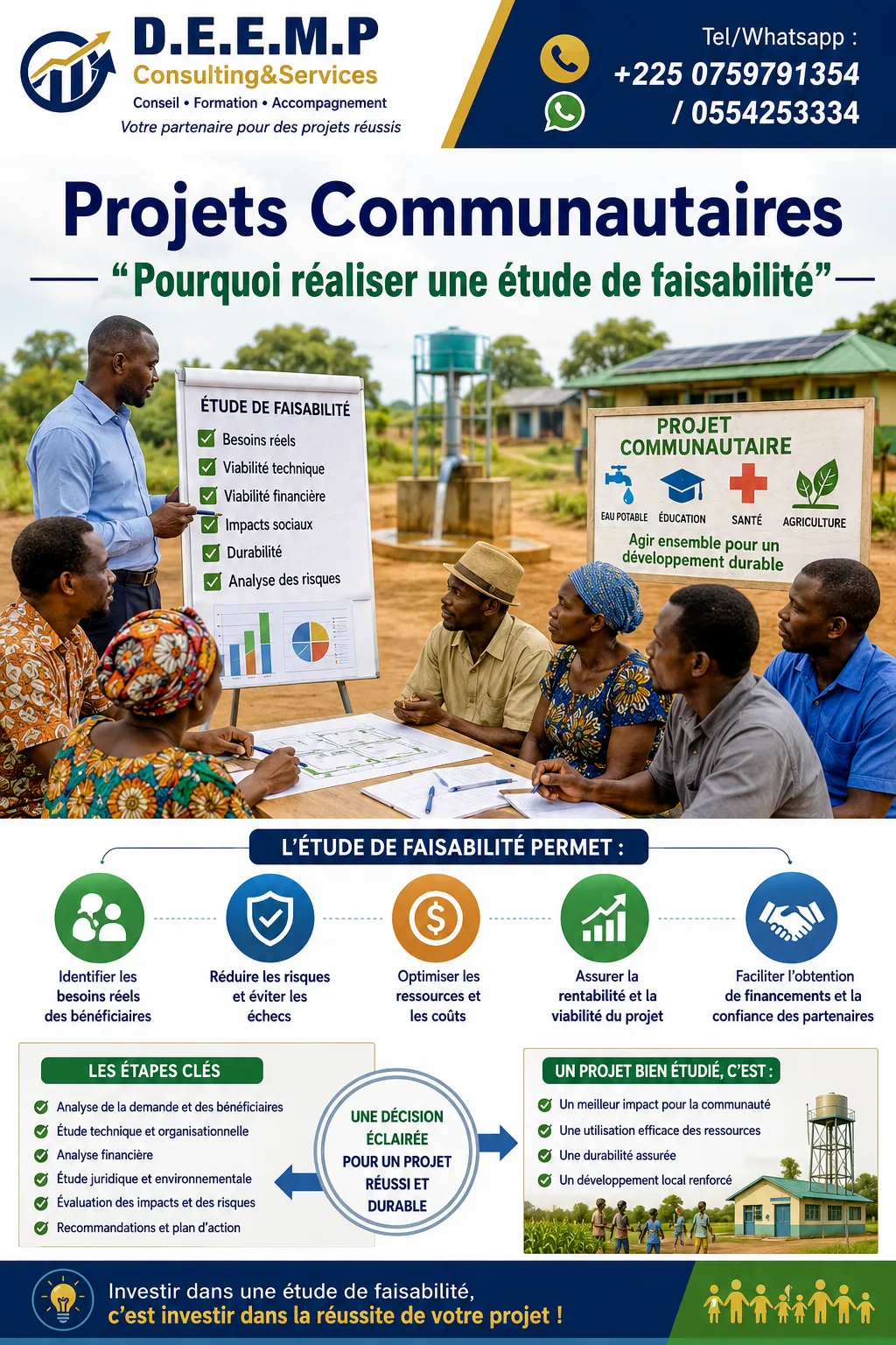Etude de faisabilité des projets communautaires