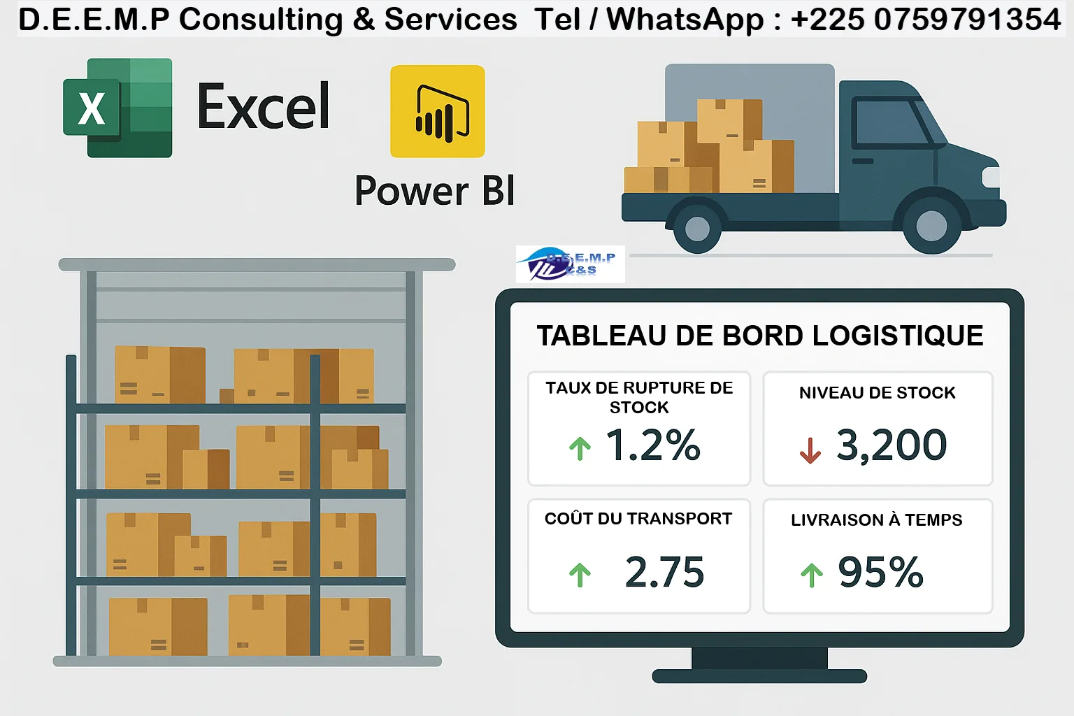 FORMATION EN TABLEAUX DE BORD ET REPORTING LOGISTIQUES AVEC EXCEL