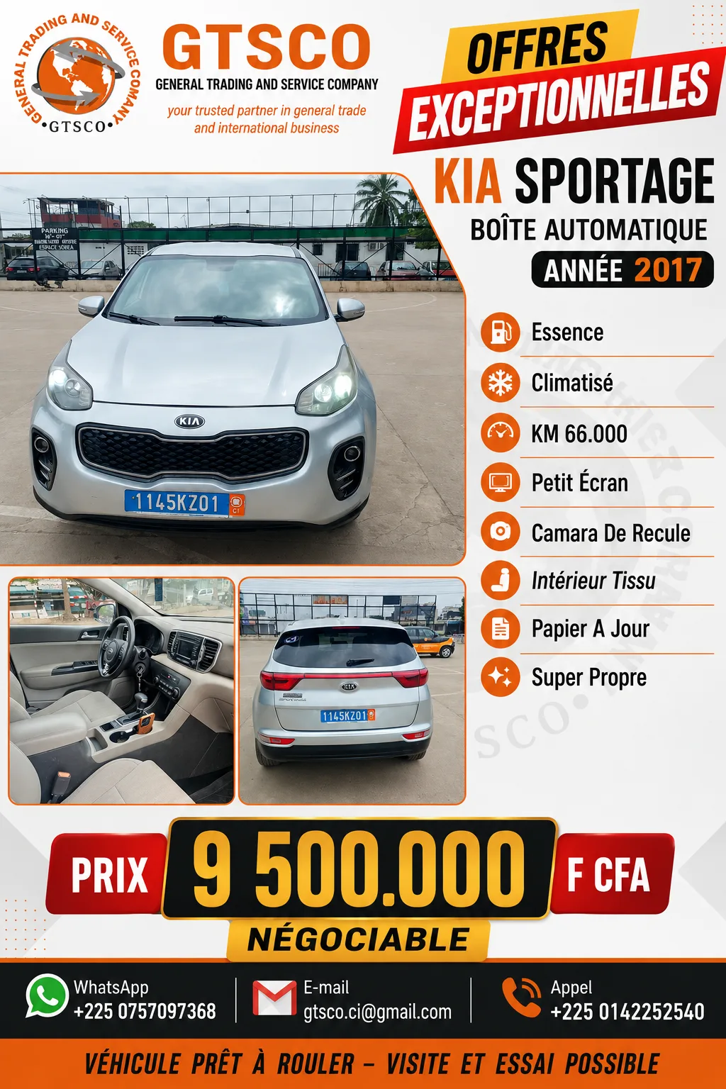 KIA Sportage essence boite automatique de 2017