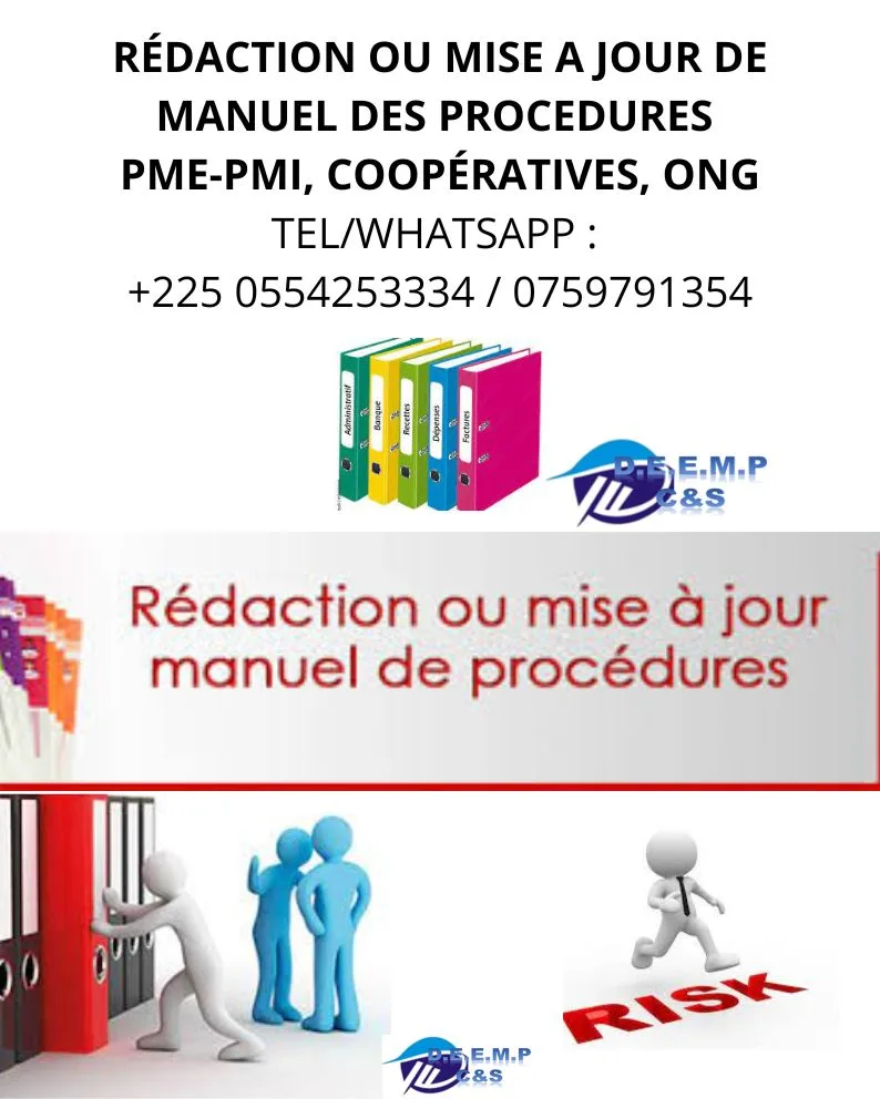 MISE EN PLACE OU A JOUR D'UNE MANUEL DES PROCEDURES