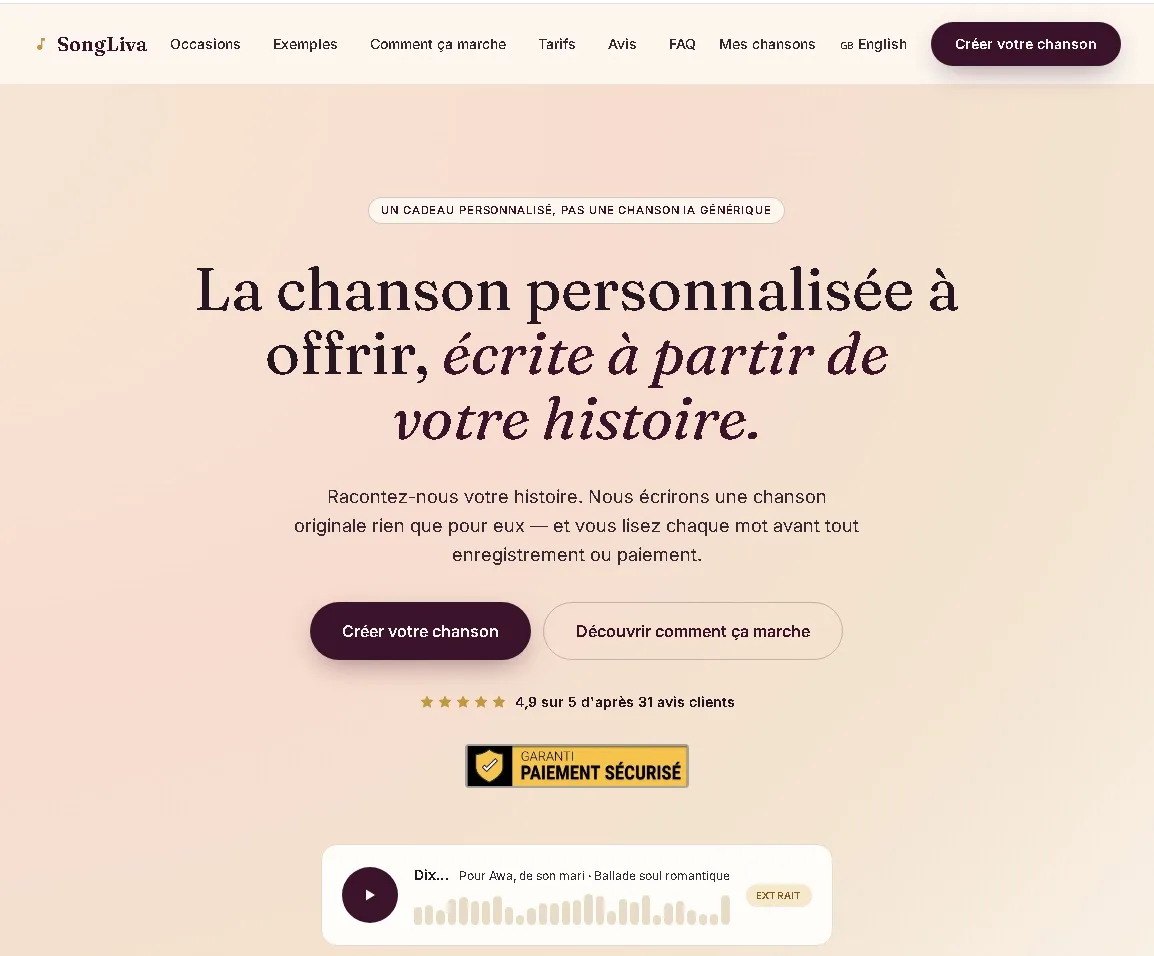 Offrez une chanson personnalisée pour un anniversaire ou une personne que vous aimez