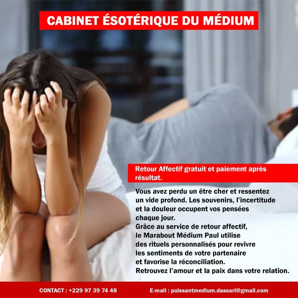 Retour affectif en 72h Paiement après résultat +22997397448