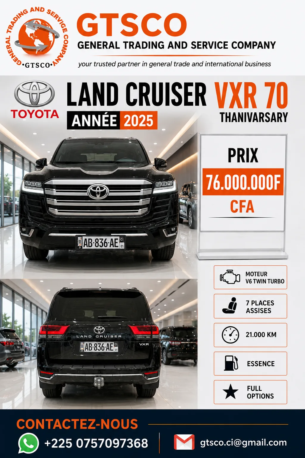 Toyota Land cruiser VXR 70thanivarsairy 2025  V6 biturbo