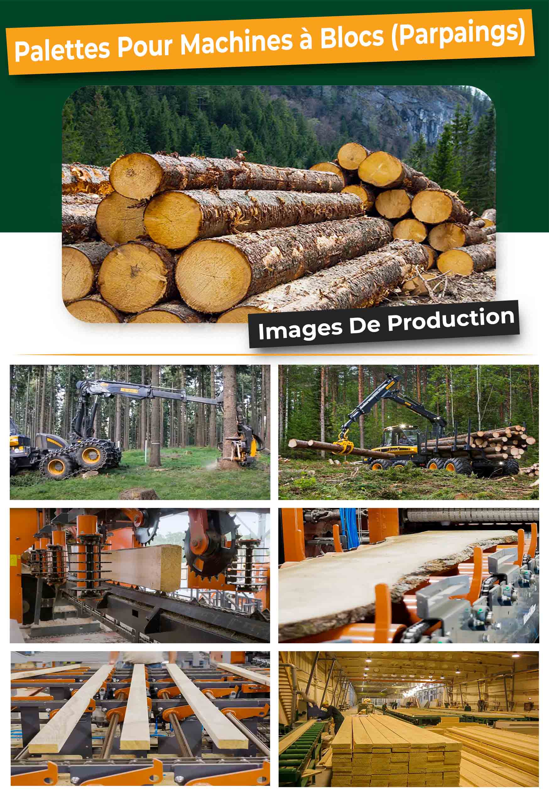 Production palettes en bois