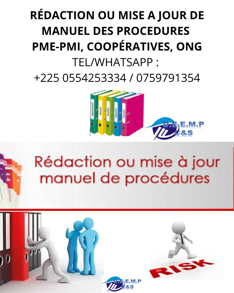 MISE EN PLACE OU A JOUR D'UNE MANUEL DES PROCEDURES