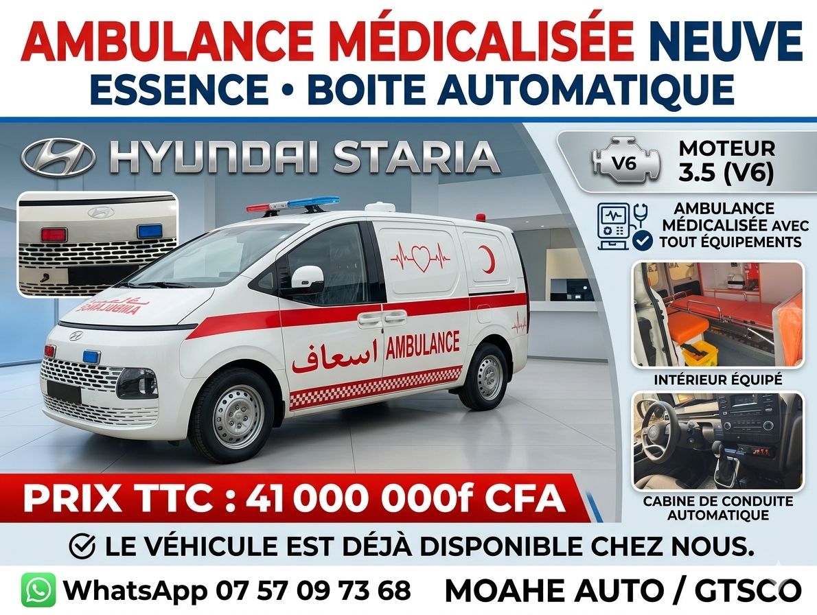 Ambulance médicalisée neuve