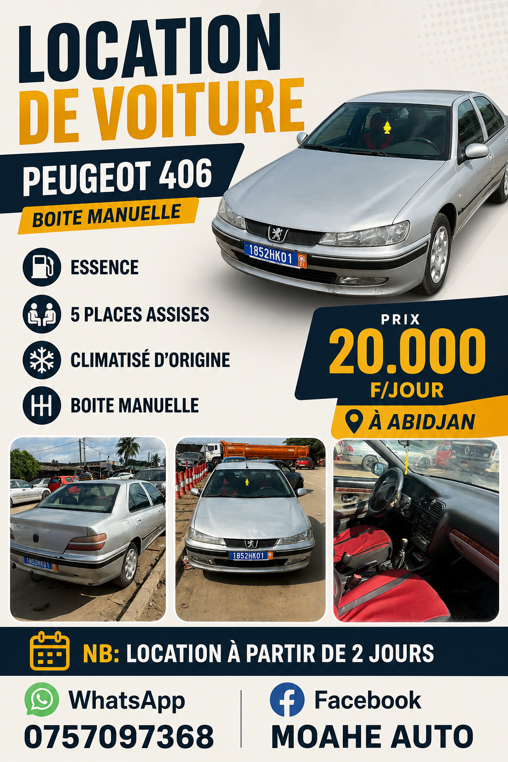 Location Peugeot 406 boite manuelle