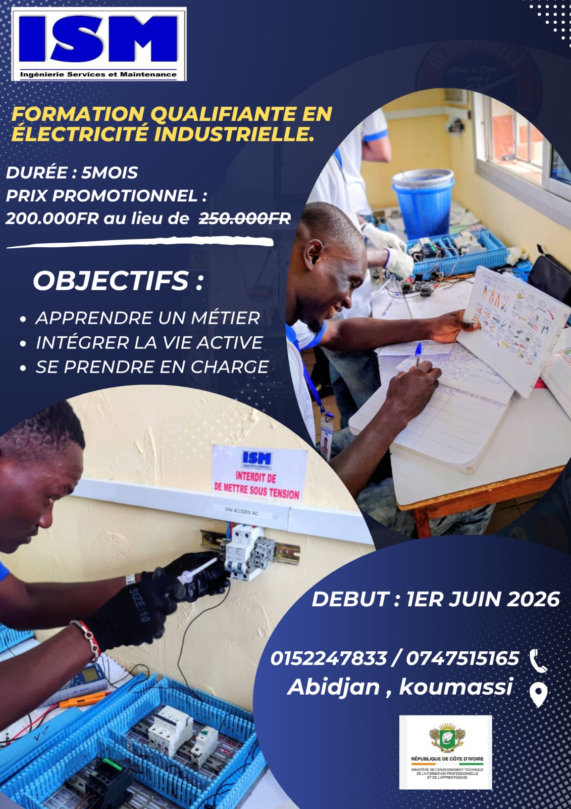 FORMATION QUALIFIANTE EN ÉLECTRICITÉ INDUSTRIELLE