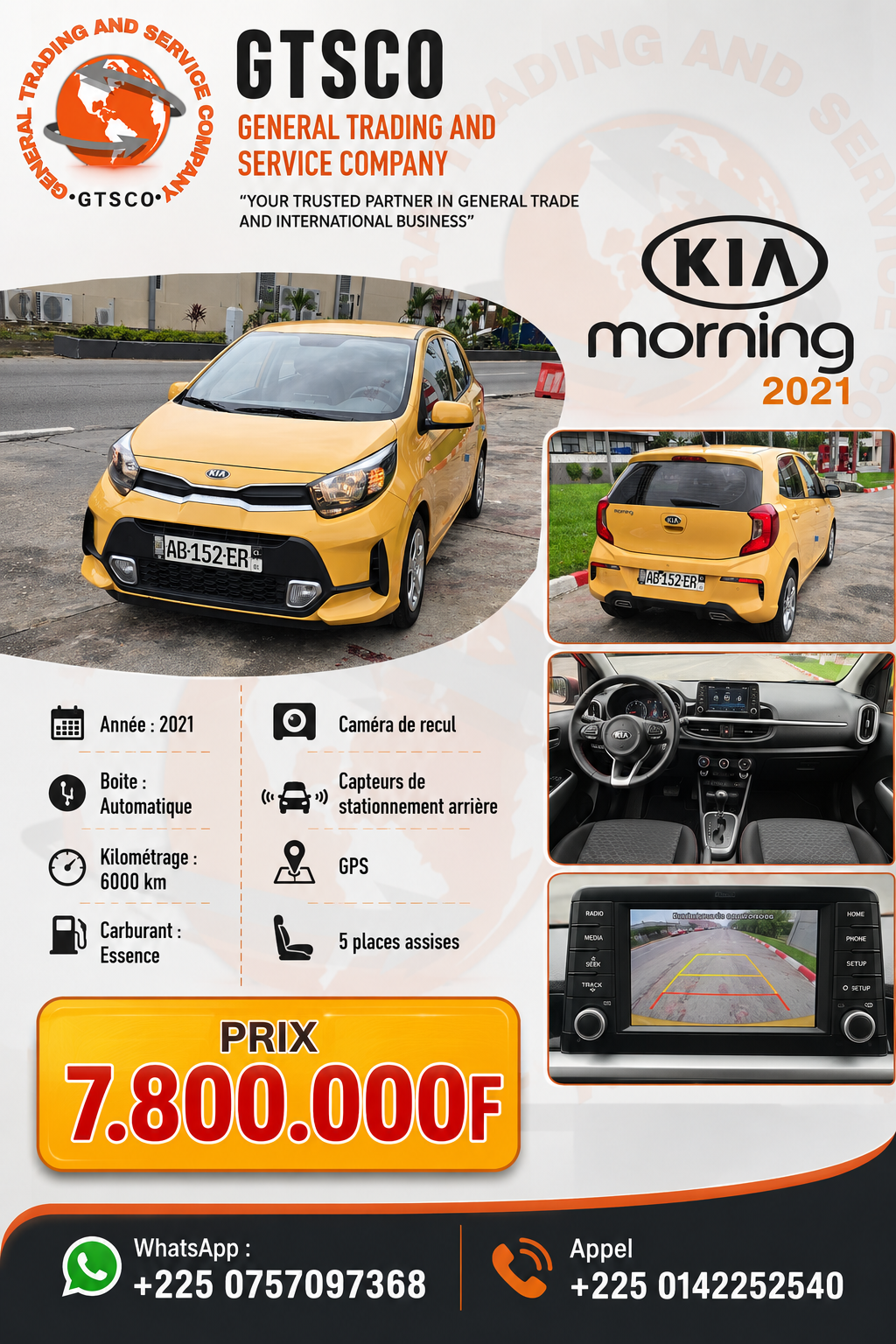 Kia morning année 2021