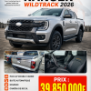 FORD RANGER WILDTRACK ANNÉE 2026 NEUF