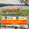 Assinie 4 terrains de 700m² en bordure de lagune avec ACD