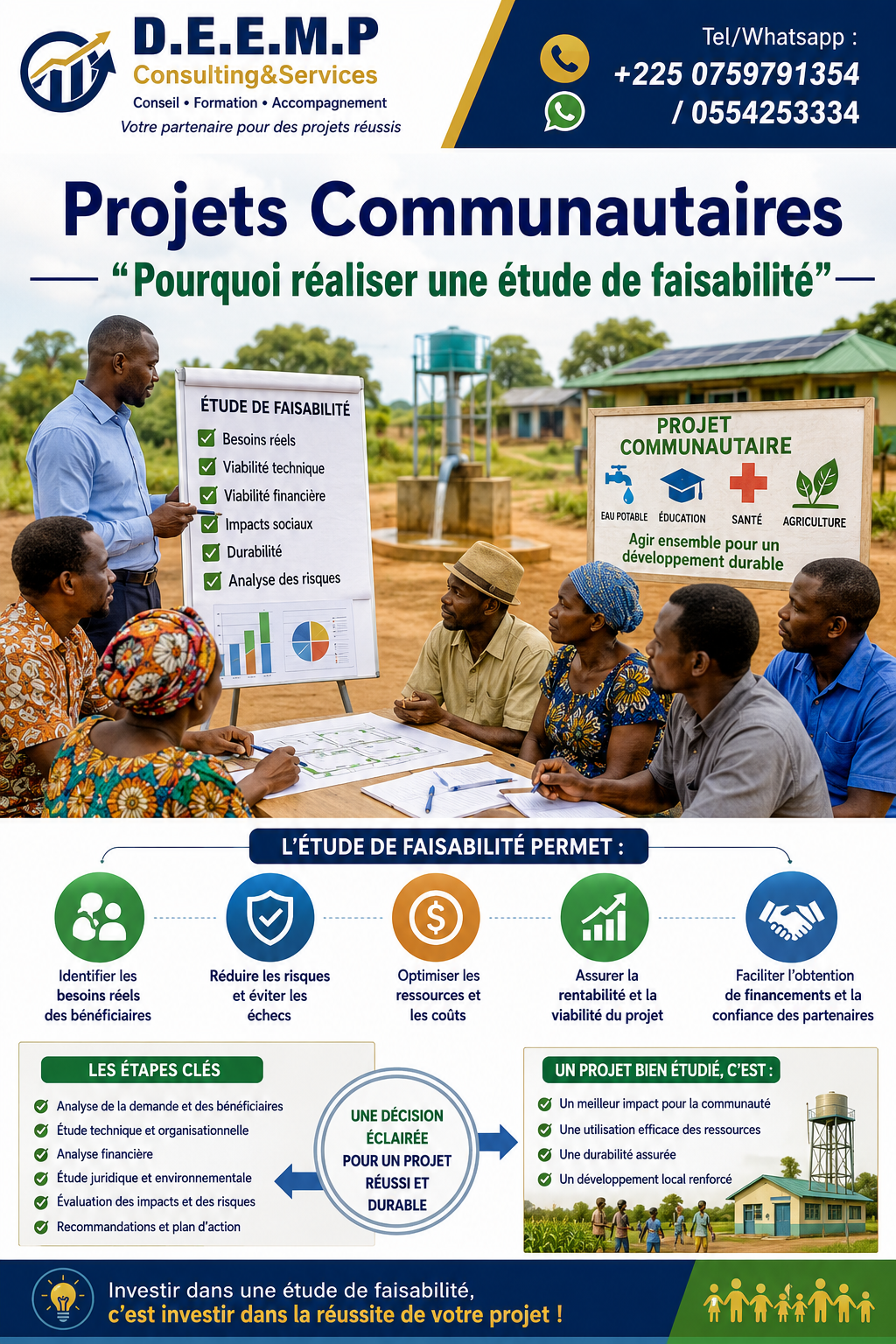 Etude de faisabilité des projets communautaires