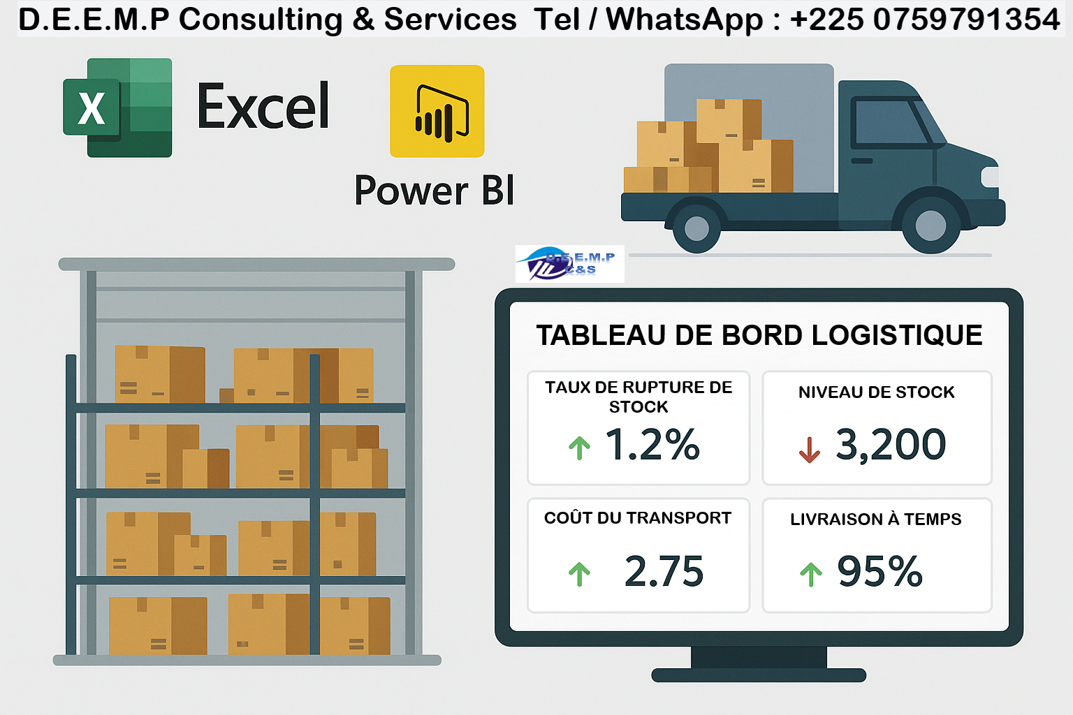 FORMATION EN TABLEAUX DE BORD ET REPORTING LOGISTIQUES AVEC EXCEL