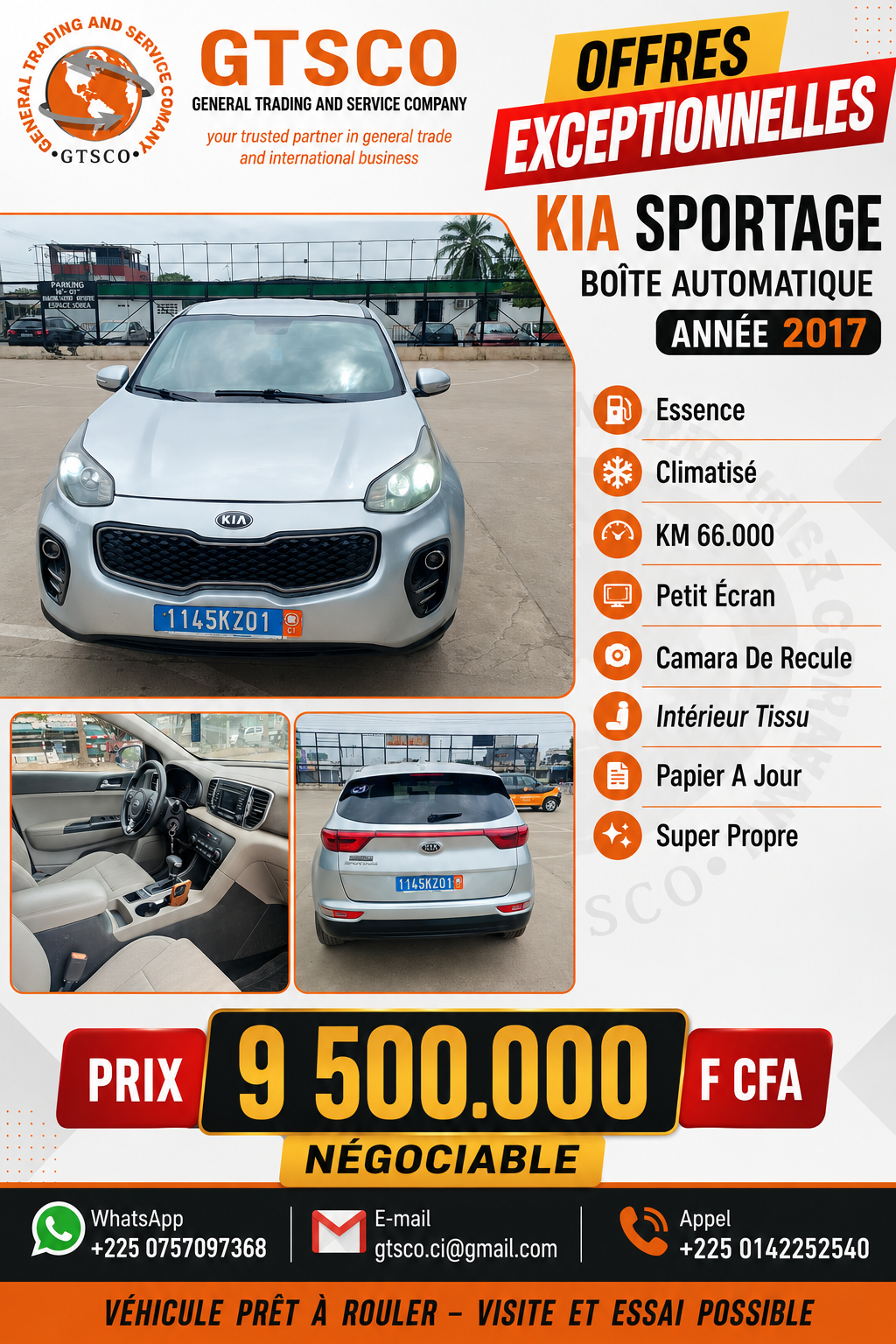 KIA Sportage essence boite automatique de 2017