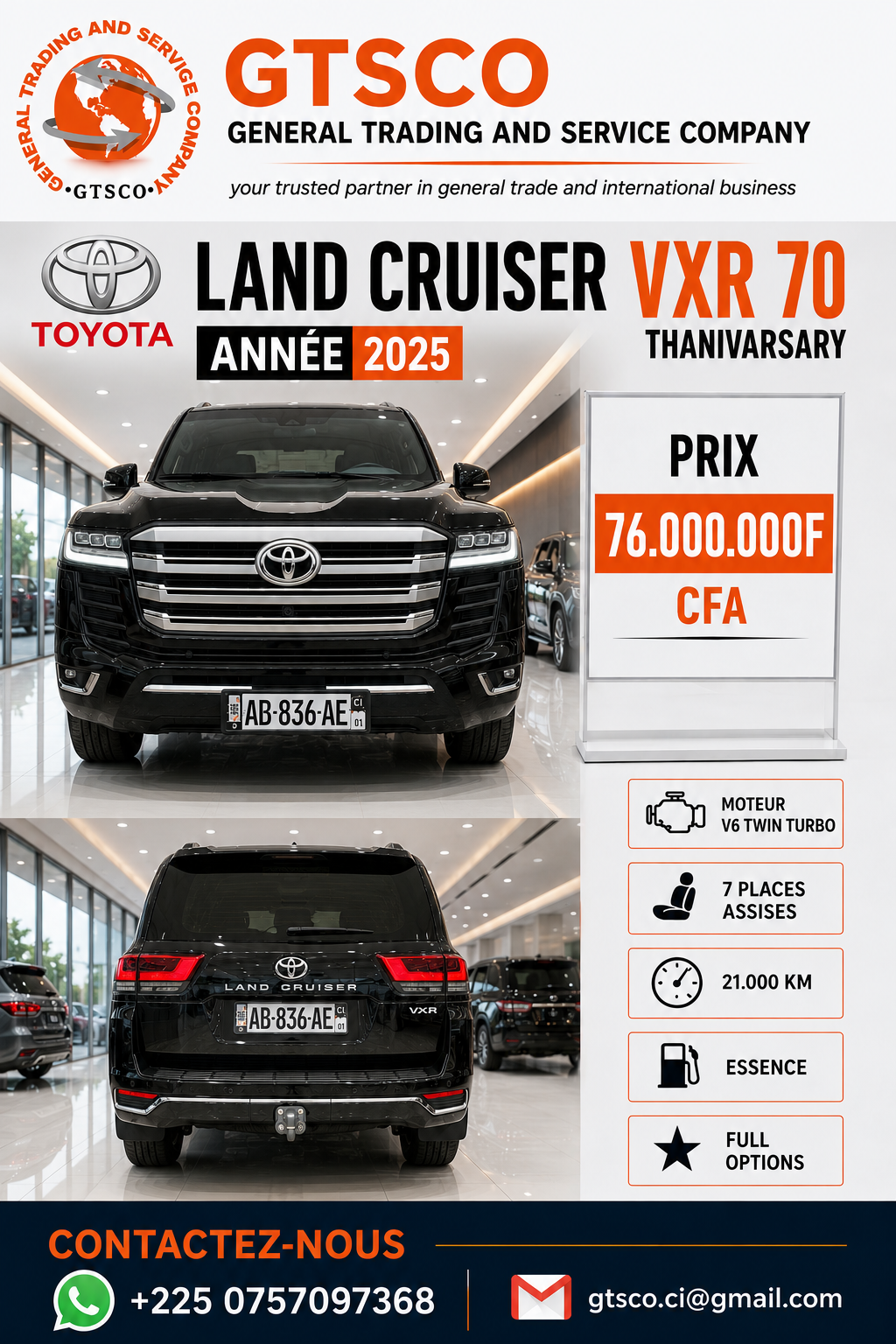 Toyota Land cruiser VXR 70thanivarsairy 2025  V6 biturbo