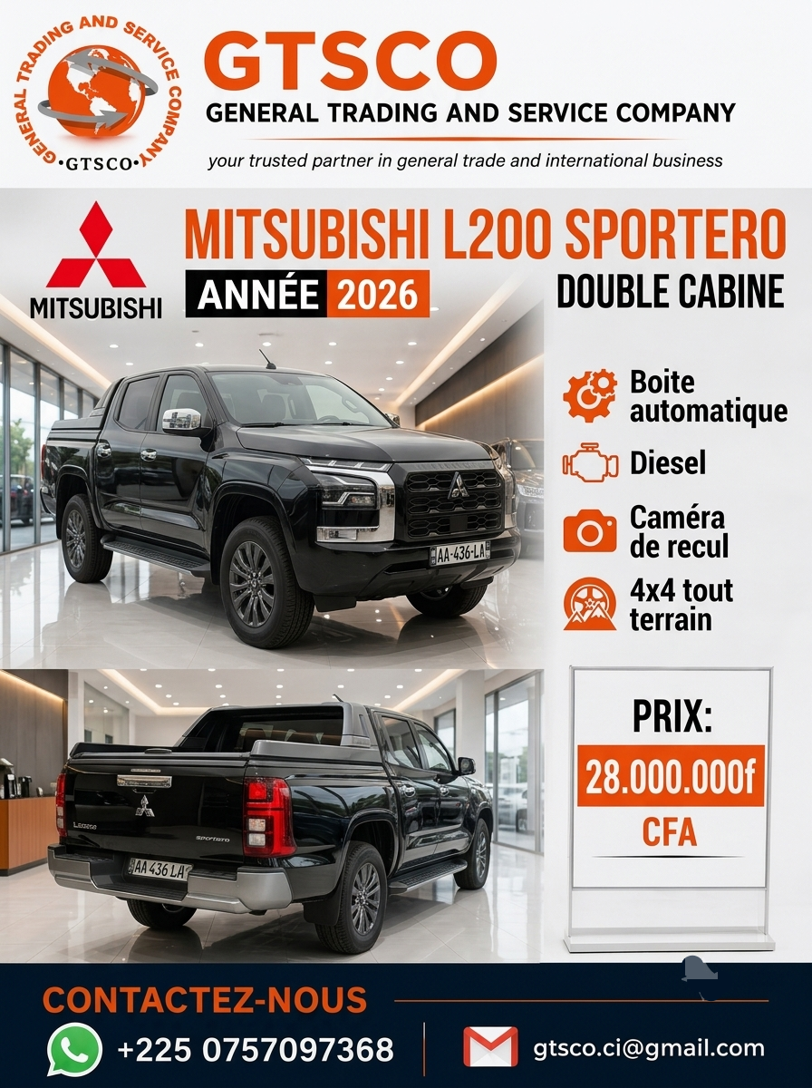 Mitsubishi L200 SPORTERO BOITE AUTOMATIQUE 2026